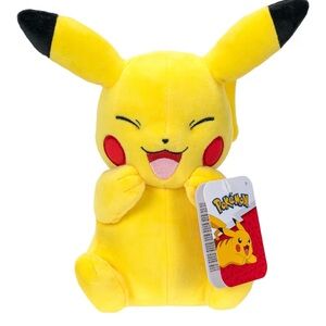 Pokemon Laughing Pikachu 8" Plush Original New with tags